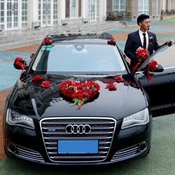 中国风主婚车装饰套装结婚用品(海口专业装婚车)